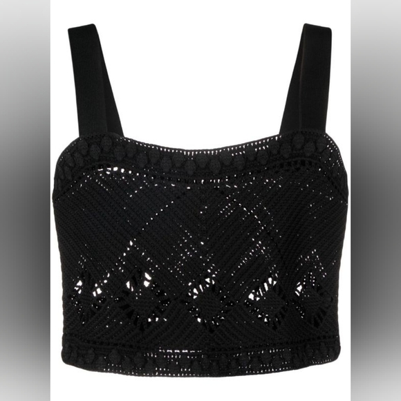 10. NWT MAJE CROCHET KNIT TOP SIZE 2 / MEDIUM - Picture 1 of 7